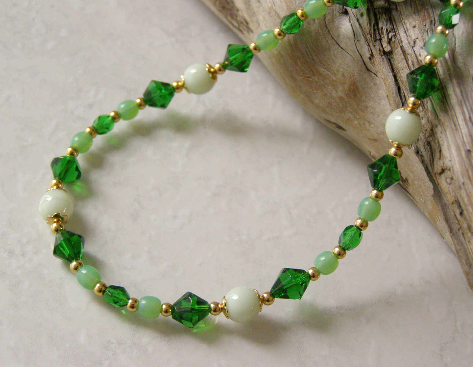 green glass collar